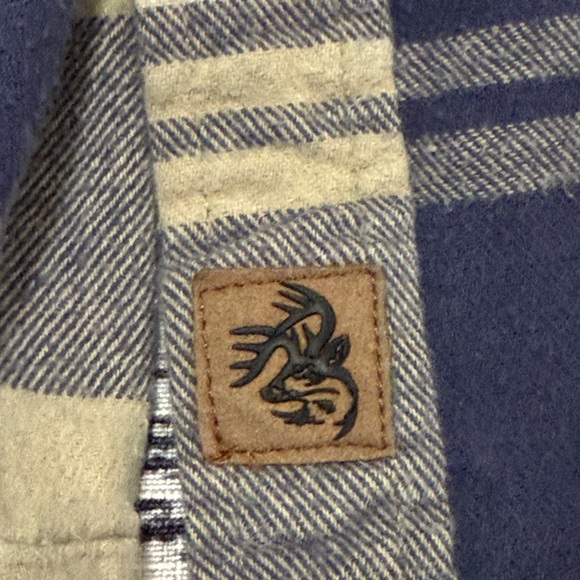 Legendary Whitetails Blue and Tan Plaid Button-Down Shirt - Picture 5 of 7